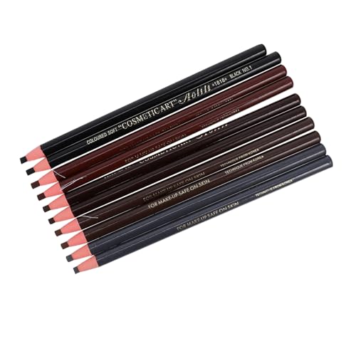 WOFASHPURET 10 Stück Teiliges Wasserfestes Augenbrauenstift Weich Abziehbar Glatt Färbend Langanhaltend für Natürliche Brauen Geeignet für Damen Einfaches Makeup werkzeug für Reise und von WOFASHPURET