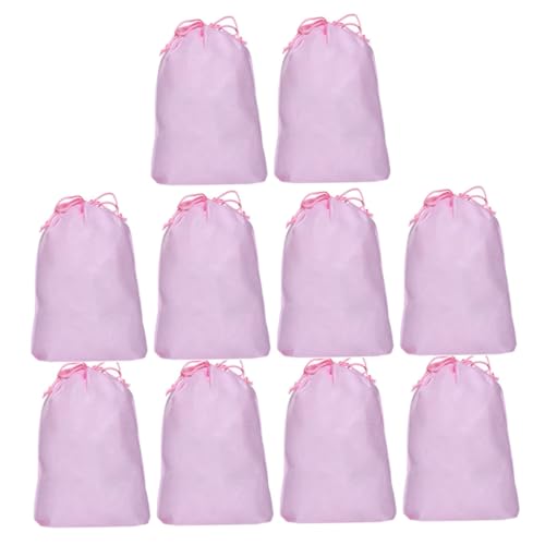WOFASHPURET 10 Stück Tragbare Kordelzug Schuhbeutel Große Wasserabweisende Reiseschuhbeutel Staubdichte Schuhtaschen für Damen und Herren Faltbare Aufbewahrungstaschen für Reisen und Zuhause von WOFASHPURET