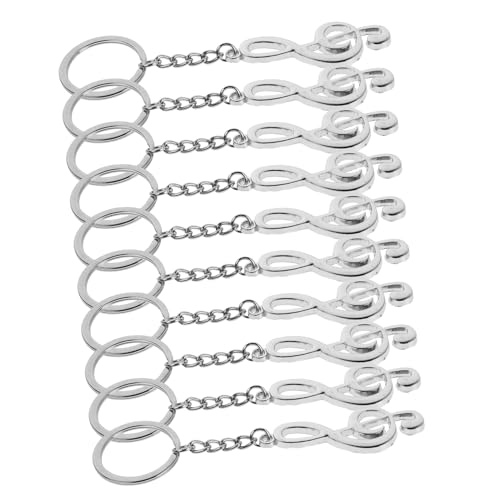 WOFASHPURET 10stücke Vintage Musiknoten Schlüsselanhänger Retro Musik-Themen Schlüsselbund Aus Legierung Musikalisches Anhänger Für Musikliebhaber Und Stilvolle Accessoires von WOFASHPURET