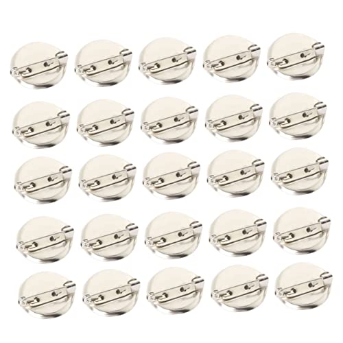 WOFASHPURET 100 Stück Brosche Tablett schmuck brosche basis für Kleidung Ansteckblume Brosche Zubehör DIY Broschenzubehör Deutsches Broschentablett Abzeichen Brosche DIY -Brosche Silver von WOFASHPURET