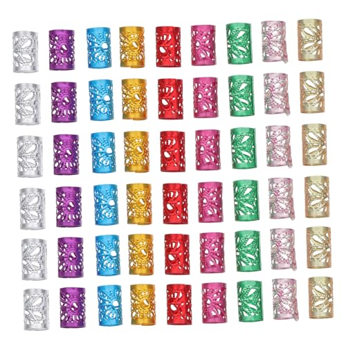 WOFASHPURET 100 Stück Haarperlen Dreadlocks Perlen Haarflecht Ringe für Kreative Frisuren und Schmuckgestaltung für Männer und für Festivals von WOFASHPURET