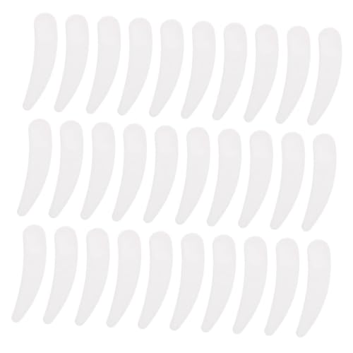 WOFASHPURET 100 Stück Teiliges Kosmetikspatel aus Weiß Integrierte Bruchsichere Löffel Praktische Anwendung für Augen und Gesichtscremes Leicht Hygienisch für Reisen und DIY Kosmetik von WOFASHPURET