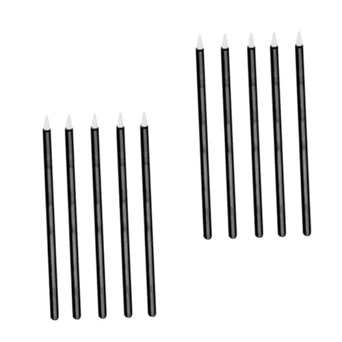 WOFASHPURET 100stücke Einweg-eyeliner-pinselköpfe Faser-make-up-pinsel- Schwarz Kunststoffgriff Liquid Eyeliner von WOFASHPURET
