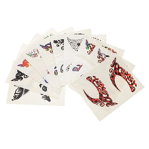 WOFASHPURET 10paare Kunst Augen Make-up Sticker Temporäre Eyeliner Aufkleber Für Halloween Cosplay Und Selbstklebend Gemischte Designs von WOFASHPURET