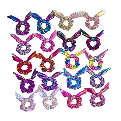 WOFASHPURET 10stücke Haargummis Elastische Haargummis Pferdeschwanzhalter Haarseile in Blau Saphirblau Lilablau Rosé Orangerot Und Regenbogenfarbe Für Damen Und Mädchen von WOFASHPURET