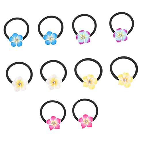 WOFASHPURET 10stücke Bunte Blumen Haarschmuck Für Mädchen Elastische Haargummis Haaraccessoires Für Tägliche Nutzung von WOFASHPURET