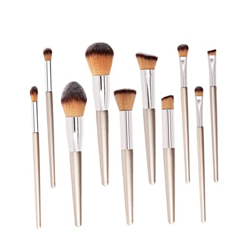 WOFASHPURET 10stücke Kosmetikpinsel Set Mit Make-up-tools Für Frauen Und Mädchen Holzgriff Für Professionelles Und Tägliches Auftragen von WOFASHPURET