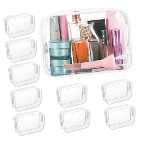 WOFASHPURET 10stücke Teiliges PVC Kosmetiktaschen Transparent Zipper Aufbewahrungstasche Für Und Badezimmer Und Leicht Für Damen Und von WOFASHPURET
