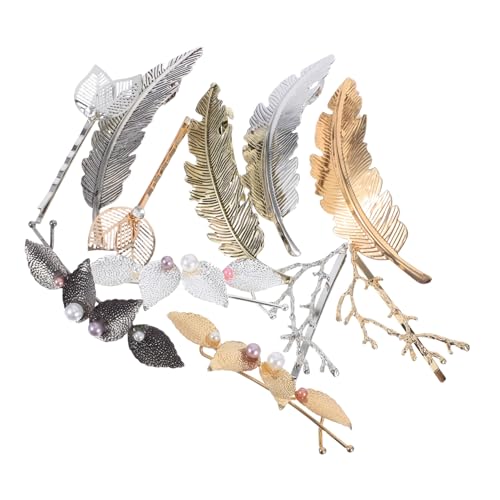 WOFASHPURET 11stücke Perlenclip Metall Retro Haarordner Haarklammer Damen Haarschmuck Haarnadel Gold Silber Schwarz Antik Silber Antik Gold Clip Für Frauen Mädchen Frisuren Hochzeit Party von WOFASHPURET