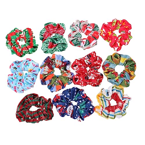 WOFASHPURET 11st Weihnachtshaargummi Haargummis Für Mädchen Haargummis Seile Scrunchie Winterhaargummi Haarbänder Schneeflocken-scrunchie Echristliche Haargummis Flanell Haarring Lockig Damen von WOFASHPURET