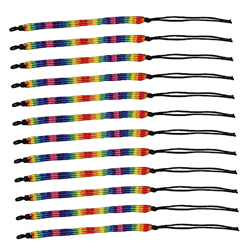 WOFASHPURET 12 Stück Paar Armband Gay-Pride-Zeug Regenbogen Stolz Armbänder Freundschaftsarmbänder Gewebte buntes geflochtenes Armband Stolz Schmuck Seil (Nylon) Colorful von WOFASHPURET