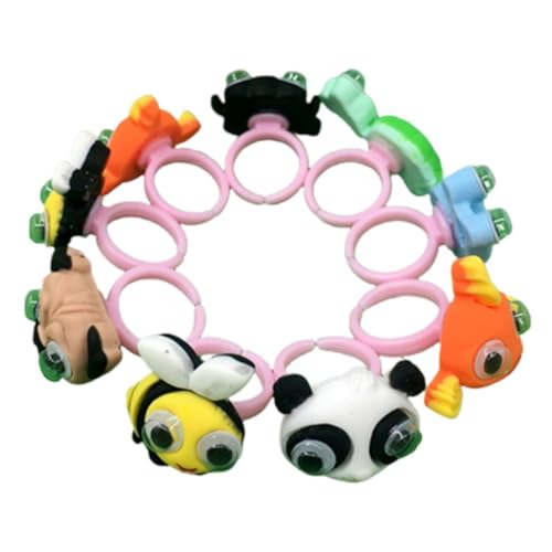 WOFASHPURET 12 Stück Simulierter Tierring Augen Beweglicher Ring Simulierte Tierringe WOFASHPURET 12 Stück Simulierter Tierring Augen Beweglicher Ring Simulierte Tierringe von WOFASHPURET