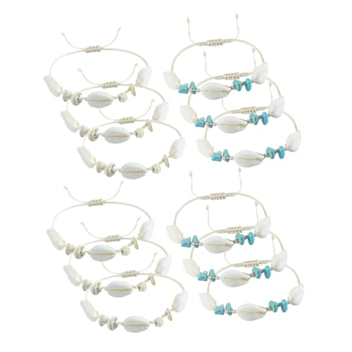 WOFASHPURET 12 Stück Teiliges Armband für Frauen Verstellbares Armband und Fußkettchen im Strandstil Handgefertigter Schmuck für und Sommerlook von WOFASHPURET