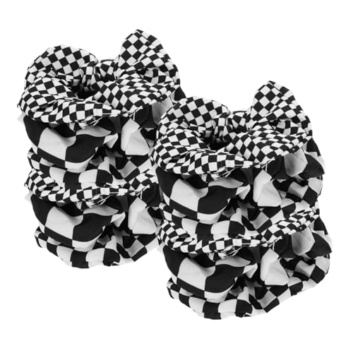 WOFASHPURET 12 Stück Teiliges Karierte Haargummis für Mädchen und Frauen Elastische Scrunchies mit Schachbrettmuster in Vielseitige Ponytail Halter für Tägliches Styling und Sportliche Looks von WOFASHPURET