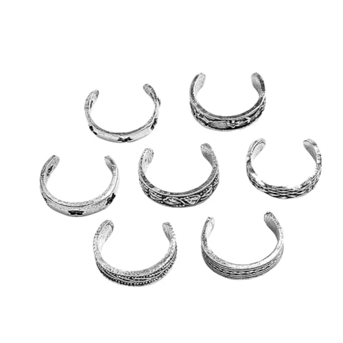 WOFASHPURET 14stücke Metall-zehenringe Geschnitzte Hohle Zehenringe Kleine Für Damen Gold Silber Leicht Angenehm Der Haut Als Oder Dekoration von WOFASHPURET