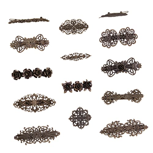 WOFASHPURET 14 Stück Teiliges Vintage Haarklammer Metall Französische Haarklammern Retro Haarspangen für Damen und Mädchen Stilvolle Haarschmuck Zubehör von WOFASHPURET