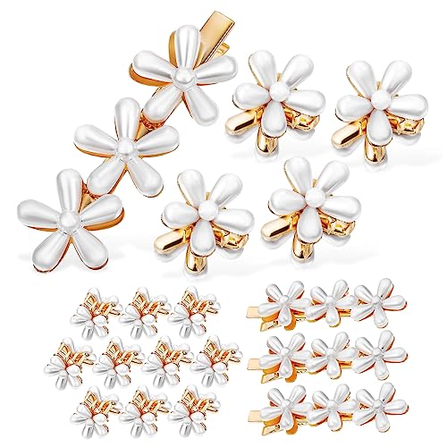 WOFASHPURET 14stücke Teiliges Haarclips Mit Perlen Und Blumen-design Kleine Haarklammern Für Und Mädchen Für Frisuren Hochzeiten Und Alltagsanlässe von WOFASHPURET