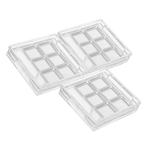 WOFASHPURET 15 Sätze Transparente Leere Lidschatten-paletten mit Fächern und Pinselhalter Stabile Quadratische Make-up-organizer für Einfache Farbauswahl und Praktischen Pinselaufbewahrung für von WOFASHPURET
