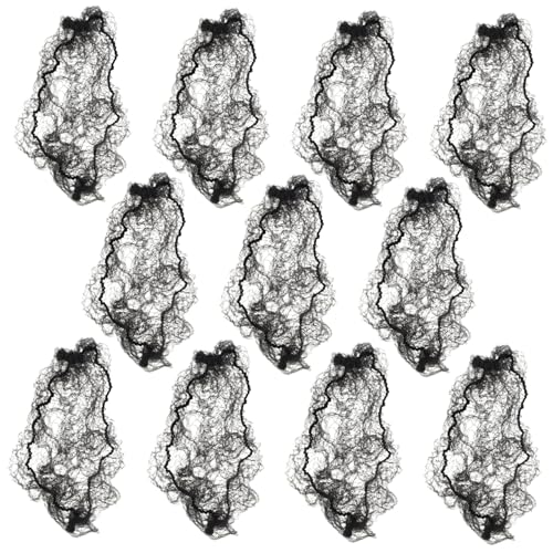 WOFASHPURET 15stücke Haarnetz Für Locken Und Ballett-dutt Unsichtbare Netze Aus Dehnbarem Stoff Transparente Styling-haarnetze Für Puppen Und Frauen Für Diy-perücken Und Reiseorganisation von WOFASHPURET
