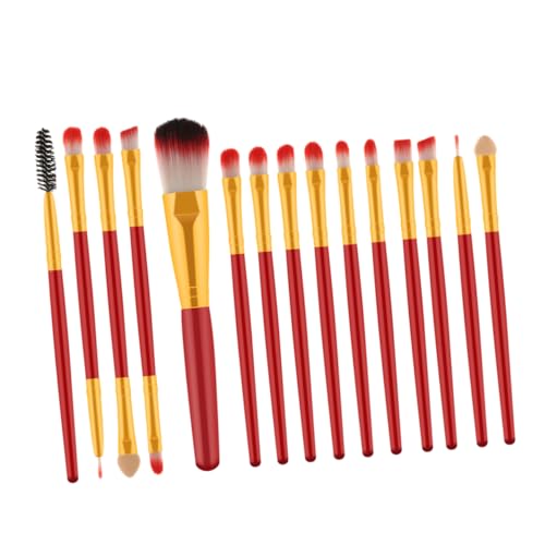 WOFASHPURET 15st Gesichtsmaske Schwarzes Kostüm Schminkpinsel Mit Griff Puderpinsel Für Foundation Gesichtswäsche Professionelle Make-up-Pinsel Flüssig Fräulein Lidschatten Pinsel Bambus von WOFASHPURET