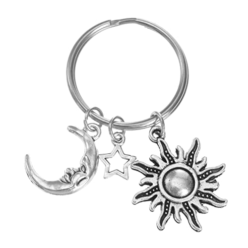 WOFASHPURET 16st Schlüsselanhänger Mini-Etiketten Hängendes Zubehör Schlüsselzubehör Autozubehör Zubehör Zum Aufhängen Von Autos Mond Geldbörse Ring Zubehör Silver Rostfreier Stahl von WOFASHPURET