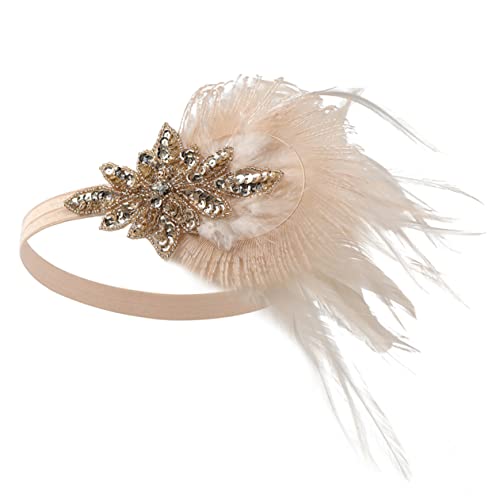 WOFASHPURET 1920er Jahre Kopfschmuck Hochzeit Stirnband Haarschmuck für Frauen 1920 Accessoires Damen von WOFASHPURET