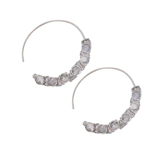 WOFASHPURET 1Paar Trendige Sommerohrringe mit Strasssteinen für Damen Geometrische Creolen im Minimalistischen Stil für Freizeit und Formelle Anlässe von WOFASHPURET