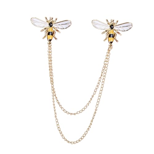 WOFASHPURET 1Pc Hemdbrosche Honigbiene Reversnadel Kragenclip Kette Krawattennadel Kragen Biene Brosche Pin Frauen Anzug Kragenkette Frau Muster Brustnadel Brosche Kette Mode Brosche WOFASHPURET 1Pc Hemdbrosche Honigbiene Reversnadel Kragenclip Kette Krawattennadel Kragen Biene Brosche Pin Frauen Anzug Kragenkette Frau Muster Brustnadel Brosche Kette Mode Brosche von WOFASHPURET