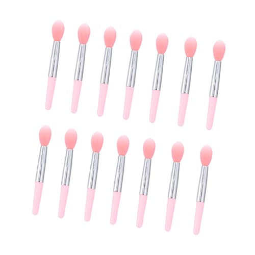 WOFASHPURET Silikon Lippenpinsel Satz 15Stücke Praktische Kosmetikpinsel für Lippenstift Lipgloss und Lidschatten Damen Make Up Zubehör von WOFASHPURET