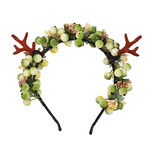 WOFASHPURET 1Stk Simulation Beeren Stirnband fasching kopfbedeckung fasching kopfschmuck Geweihstirnband mit Beere Hirschgeweih- -Stirnbänder weihnachtsdeko Haargummis Geweihkopf Zubehör von WOFASHPURET