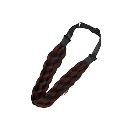 WOFASHPURET 1Stk schwarze scrunchies für haare schwarze Cosplay-Perücke braune Haarperücke Mädchen elastisches Stretch-Haarteil Stirnband perücken Europäisch und amerikanisch flechten Damen von WOFASHPURET