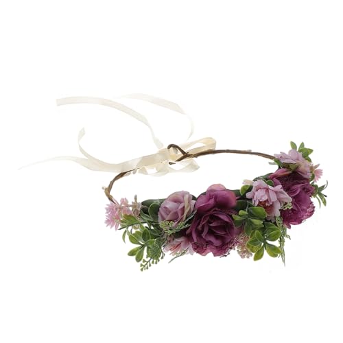 WOFASHPURET Rosen Stirnband Blumen Haarband Kopfschmuck Simulierter Kranz Haarband Für Frauen Mädchen Damen Hochzeit Party Foto Requisit von WOFASHPURET