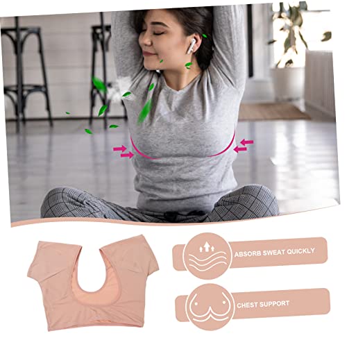 WOFASHPURET 1Stück Underarm Sweat Pads Weste Atmungsaktive Achselhöhlenweste Waschbare Schweißabsorbierende Pads für Damen und Herren für Sport Yoga und Hautfreundliches von WOFASHPURET
