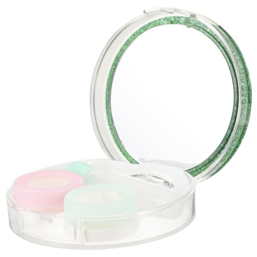 WOFASHPURET 1satz Reise Kontaktlinsen Box Mit Glitzer Design Praktischer Organizer Für Kontaktlinsen Tragbar Und Auslaufsicher Für Unterwegs Für Damen Und Herren von WOFASHPURET