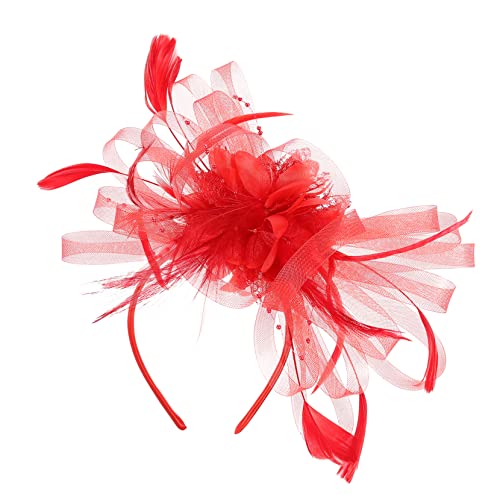 WOFASHPURET 1stück Braut Haarklip Mit Feder Und Netz Eleganter Haarschmuck Für Hochzeiten Partys Und Festlichkeiten Kreatives Accessoire Für Damen von WOFASHPURET