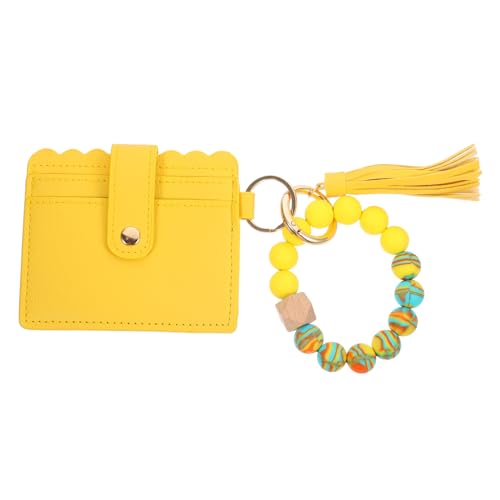 WOFASHPURET 1stück Schlüsselanhänger Armband Mit Fransen Multifunktionale Pu Tasche Für Damen Praktischer Schlüsselbund Und Kartenhalter Für Unterwegs von WOFASHPURET