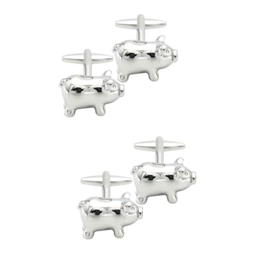 WOFASHPURET 2paare Kreative Schwein Manschettenknöpfe Für Herren Lustige Accessoires Für Hemden Für Hochzeiten Formelle Anlässe Business-meetings Und Partys von WOFASHPURET