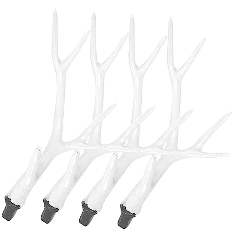 WOFASHPURET 2 Paare Simulierte Weihnachtsgeweihe Haarreif DIY Dekoration für Festliche Anlässe Plastik Geweih Kopfschmuck für Cosplay und Weihnachtsfeiern von WOFASHPURET