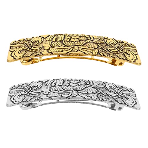 WOFASHPURET 2 Stück Retro Haarspangen Aus Legierung Vintage Haarnadeln Für Frauen Praktische Haarklammern Stilvolle Haaraccessoires Für Freizeit Partys Und Cosplay von WOFASHPURET