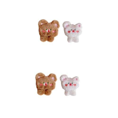 WOFASHPURET 2 Sätze Bärbrosche Bärenbrosche Abzeichen Tier Brosche Rucksäcke Brosche Cartoon-brosche-abzeichen Hutbrosche Plüsch Brosche Tierbär Brosche Abzeichen Tierbärenbrosche 2 Stücke * 2 von WOFASHPURET