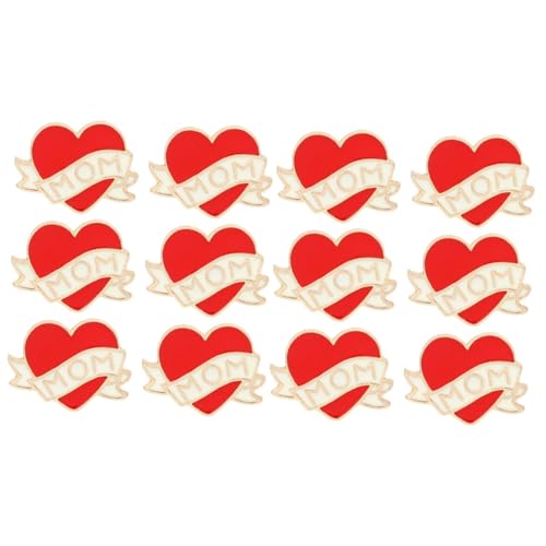 WOFASHPURET 2 Sätze Herzförmige Broschen Mit Mom Wort Anstecknadeln Für Kleidung Perfektes Muttertag Kreative Einzigartige Dekoration Für Taschen Kleidung 6 Stück * 2 von WOFASHPURET