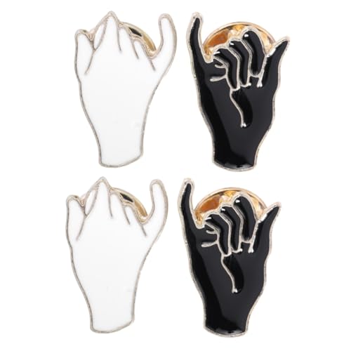WOFASHPURET 4stücke Teiliges Handbrochen Brosche Für Rucksack Und Hut Schwarze Und Weiße Und -brosche Für Hochzeiten Und Anniversare von WOFASHPURET