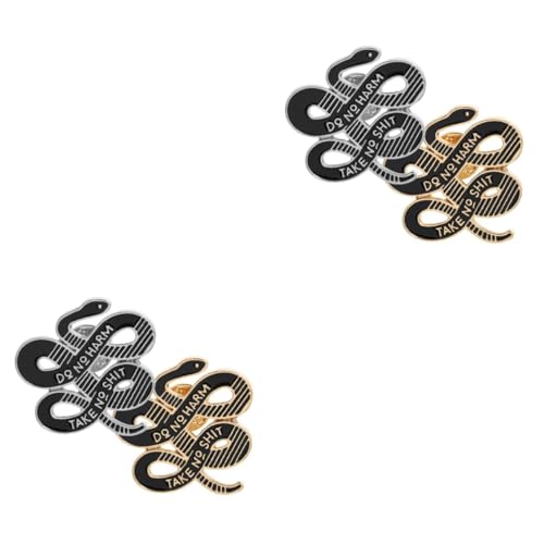 WOFASHPURET 4stücke Schlangen Broschen Lustige Und Kreative Anstecknadeln Für Kleidung Taschen Und Jeans Metalllegierung Und Silber Zur Individuellen Gestaltung Ihres Looks von WOFASHPURET
