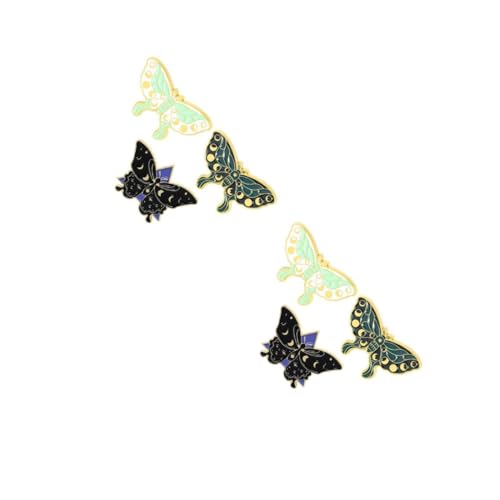 WOFASHPURET 6stücke Teiliges Cartoon Butterfly Broschen Bunte Emaille-anstecker Für Kleidung Hüte Rucksäcke Süße Schmetterlingsabzeichen Legierung Für von WOFASHPURET