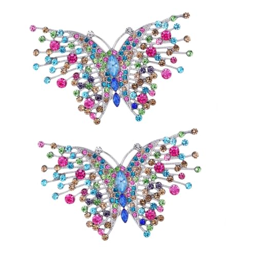 WOFASHPURET 2stücke Vintage Butterflies Brosche Mit Kreativen Designs Extragroße Farbenfrohe Anstecknadel Kristallen Für Dekorieren Von Kleidung Taschen Und Schals WOFASHPURET 2stücke Vintage Butterflies Brosche Mit Kreativen Designs Extragroße Farbenfrohe Anstecknadel Kristallen Für Dekorieren Von Kleidung Taschen Und Schals von WOFASHPURET