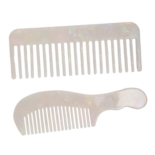 WOFASHPURET 2stücke Haarstylingkamm Aus Acetat Antistatisch Für Frauen Tragbarer Reisekamm Mit Breiten Zähnen Zum Entwirren Von Lockigem Glattem Nassem Und Trockenem Haar von WOFASHPURET