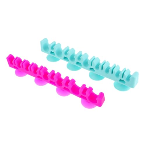 WOFASHPURET 2stücke Silikon-pinselhalter Zum Trocknen Make-up-pinsel-aufbewahrungsregal Mit Saugnapf Pinseltrockner Für Kosmetikpinsel Organizer Für Badezimmer Und Schminktisch von WOFASHPURET
