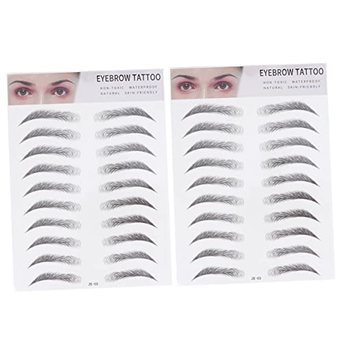 WOFASHPURET 2stücke Künstliche Augenbrauen Schwarz Transfer Sticker Augenbrauenimitation Schablonen Tool Für Männer Und Frauen von WOFASHPURET