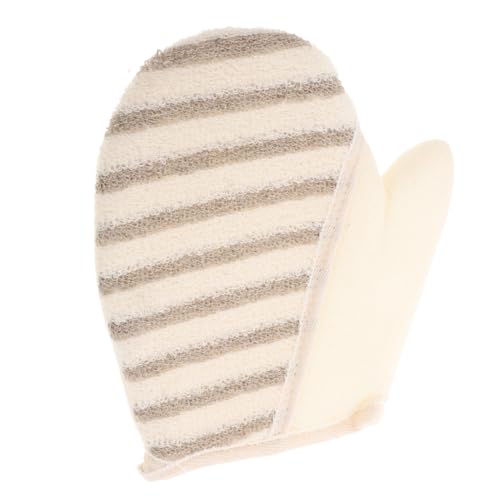 WOFASHPURET 2 Stück Badetuch Peelinghandschuhe für die Dusche Peeling-Handschuh Peeling-Waschlappen Körperwäscher für die Dusche Körperpeeling Peeling Mitt Badeschaumhandschuh Flachs von WOFASHPURET