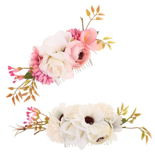 WOFASHPURET 2stücke Haarschmuck Für Brauthochzeit Künstliche Blumen-haarkämme Für Frauen Leichter Kopfschmuck Für Brautveranstaltungen Und Alltag WOFASHPURET 2stücke Haarschmuck Für Brauthochzeit Künstliche Blumen-haarkämme Für Frauen Leichter Kopfschmuck Für Brautveranstaltungen Und Alltag von WOFASHPURET